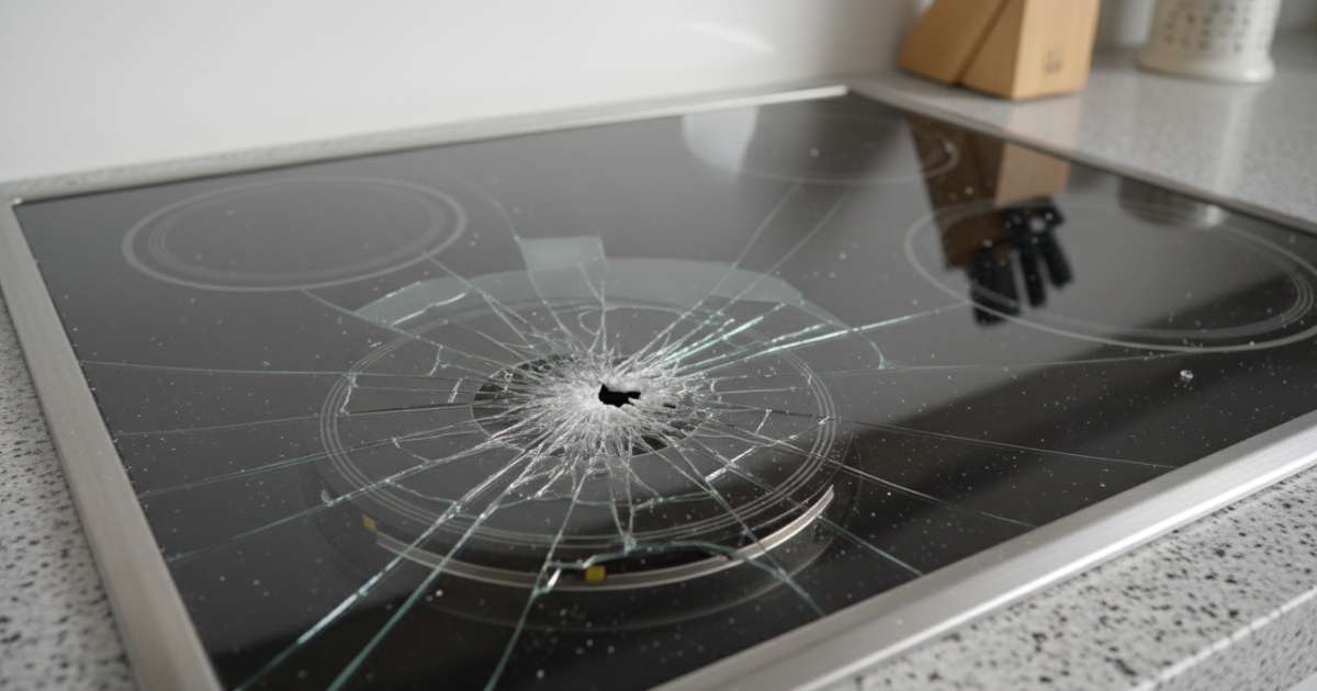 Nguyên nhân và Cách xử lý kính bếp từ bị vỡ 3 Dấu hiệu nhận biết mặt kính bếp từ bị vỡ cần thay thế