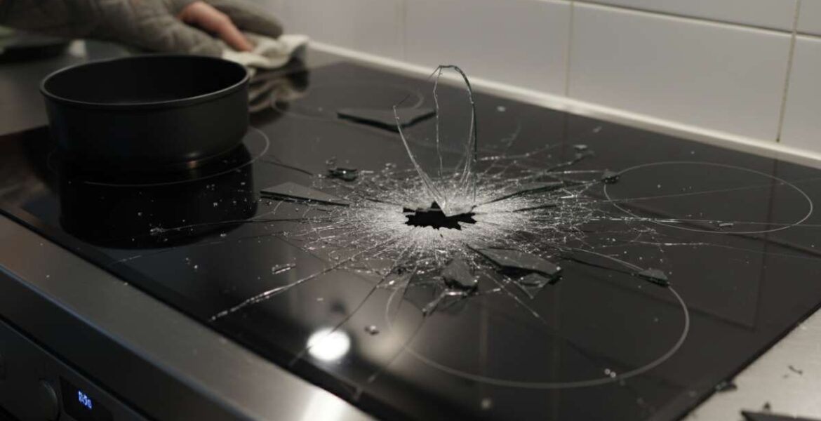 kính bếp từ bị vỡ