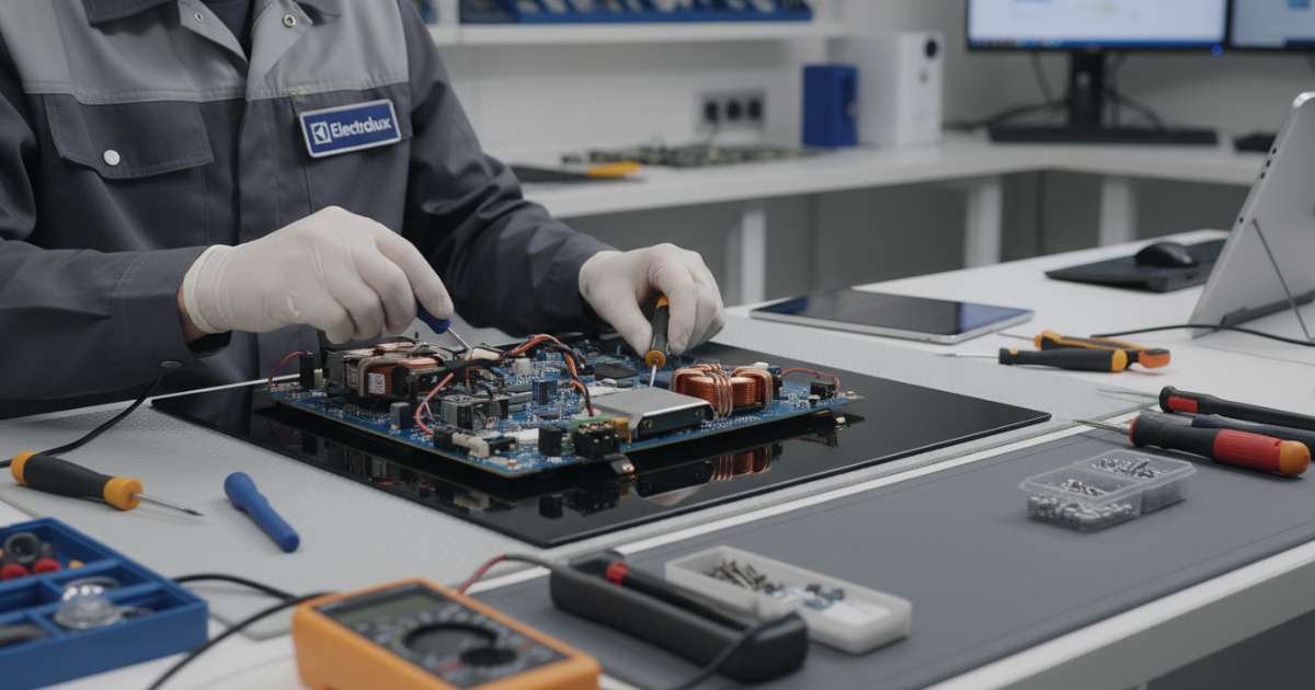 Quy trình chuyên nghiệp khi tiến hành sửa chữa bếp từ Electrolux