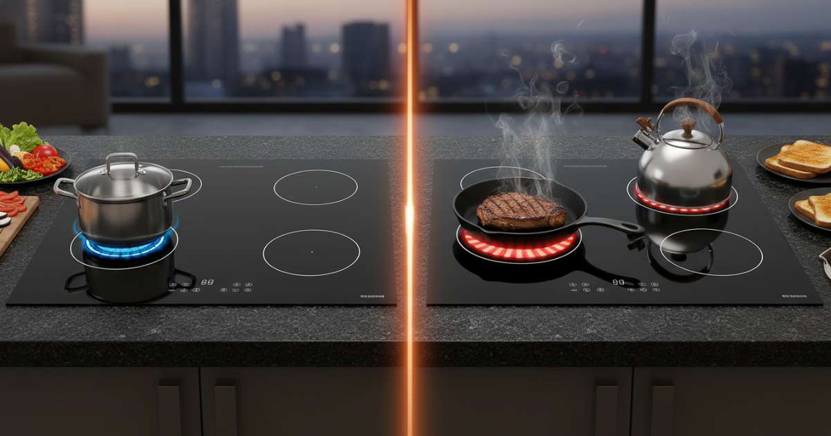 so sánh bếp từ và hồng ngoại
