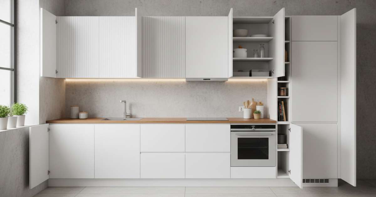 tủ bếp âm tường