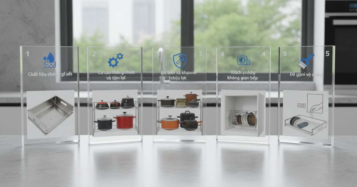 5 Tiêu chí lựa chọn giá úp xoong nồi thông minh và bền bỉ