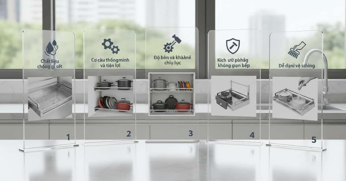 5 Tiêu chí lựa chọn giá úp xoong nồi thông minh và bền bỉ