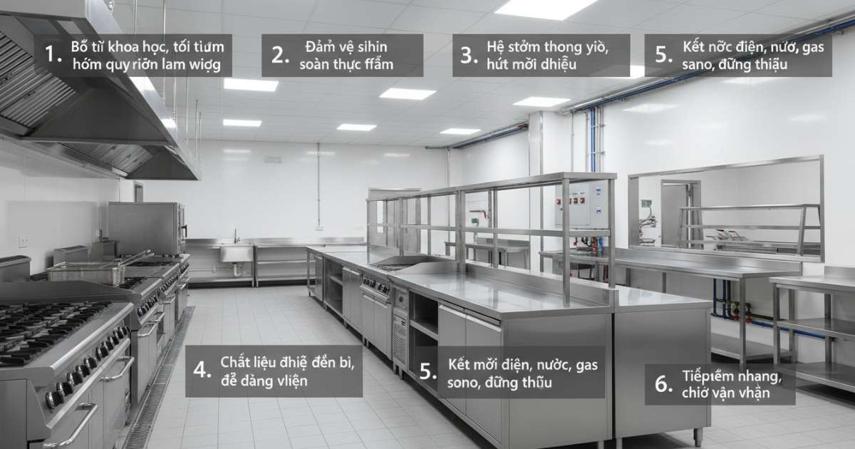 6 tiêu chuẩn khi lắp đặt hệ thống thiết bị bếp công nghiệp trọn gói