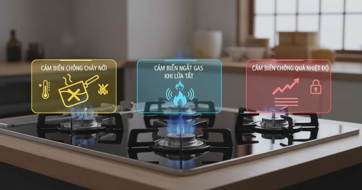 Ba tính năng an toàn hàng đầu của bếp gas nội địa Nhật