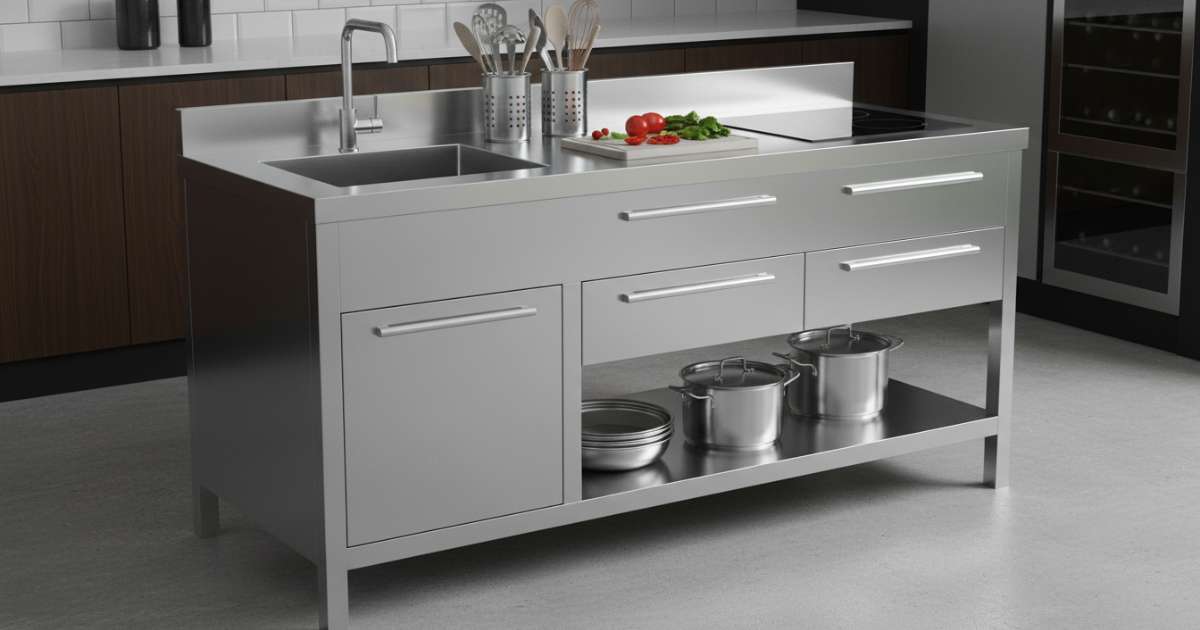 bàn bếp inox