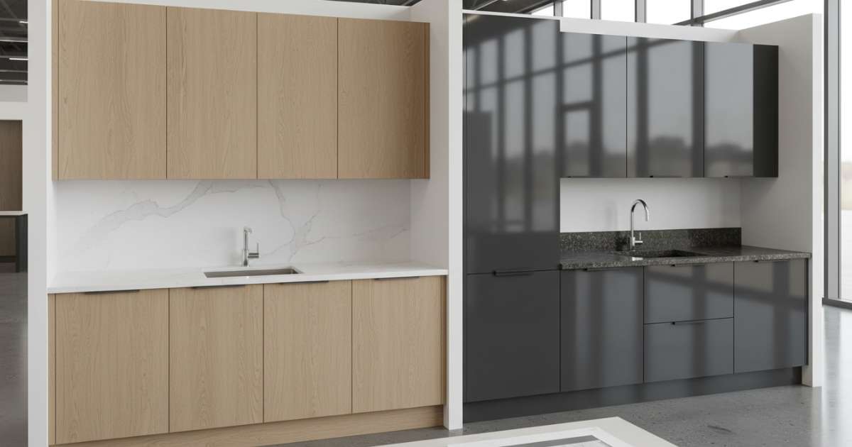 Báo giá tủ bếp gỗ công nghiệp MDF phủ Melamine và Acrylic