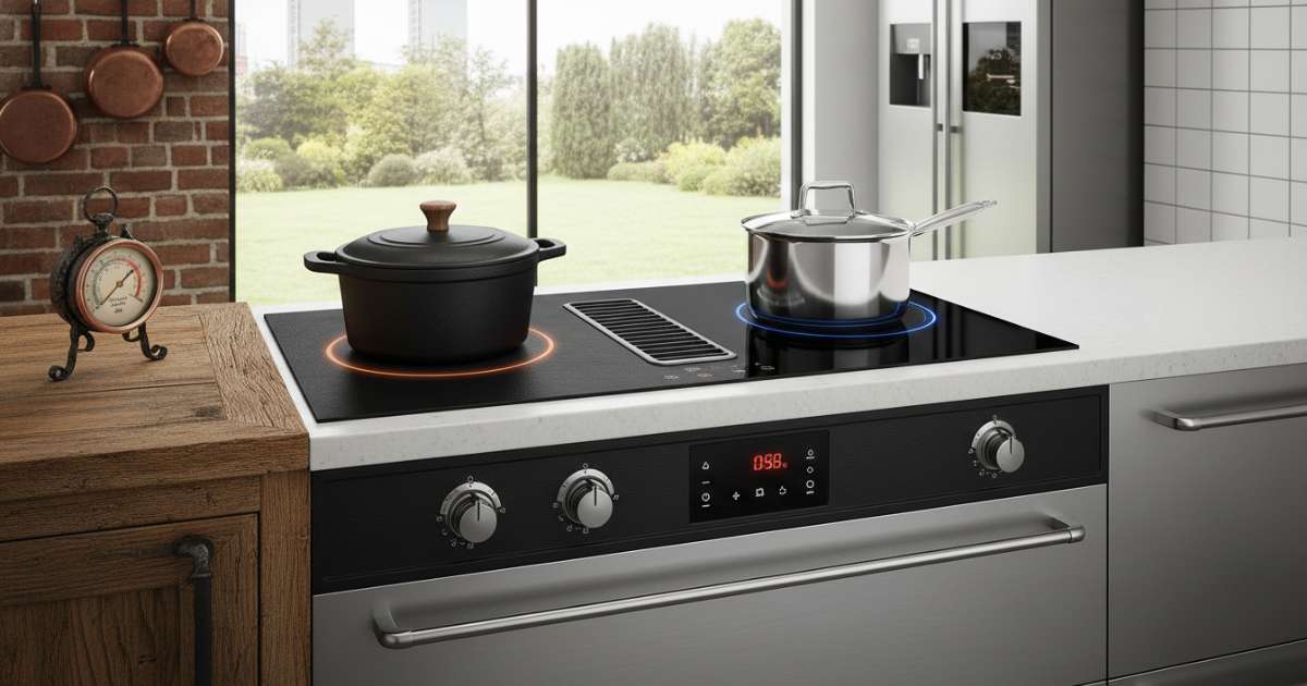 Bếp từ bosch pmi968ms sự kết hợp giữa cổ điển và hiện đại