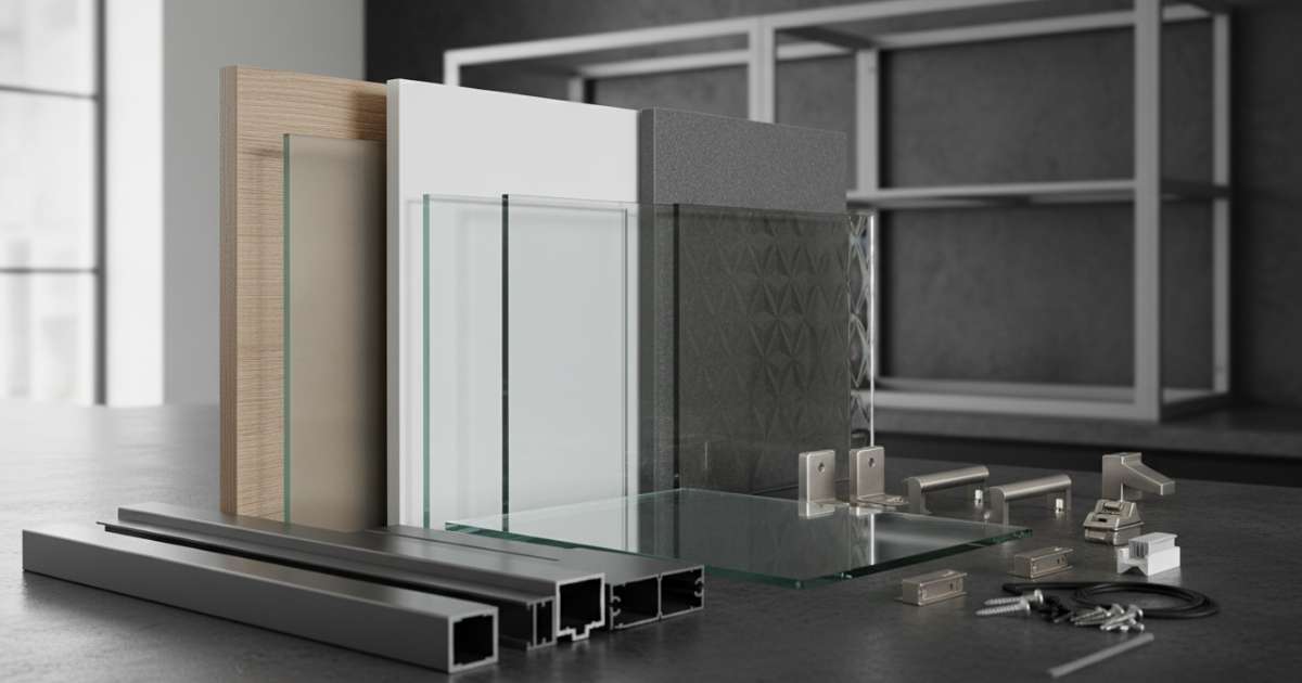 Các loại vật liệu cấu tạo nên tủ nhôm kính nhà bếp chất lượng
