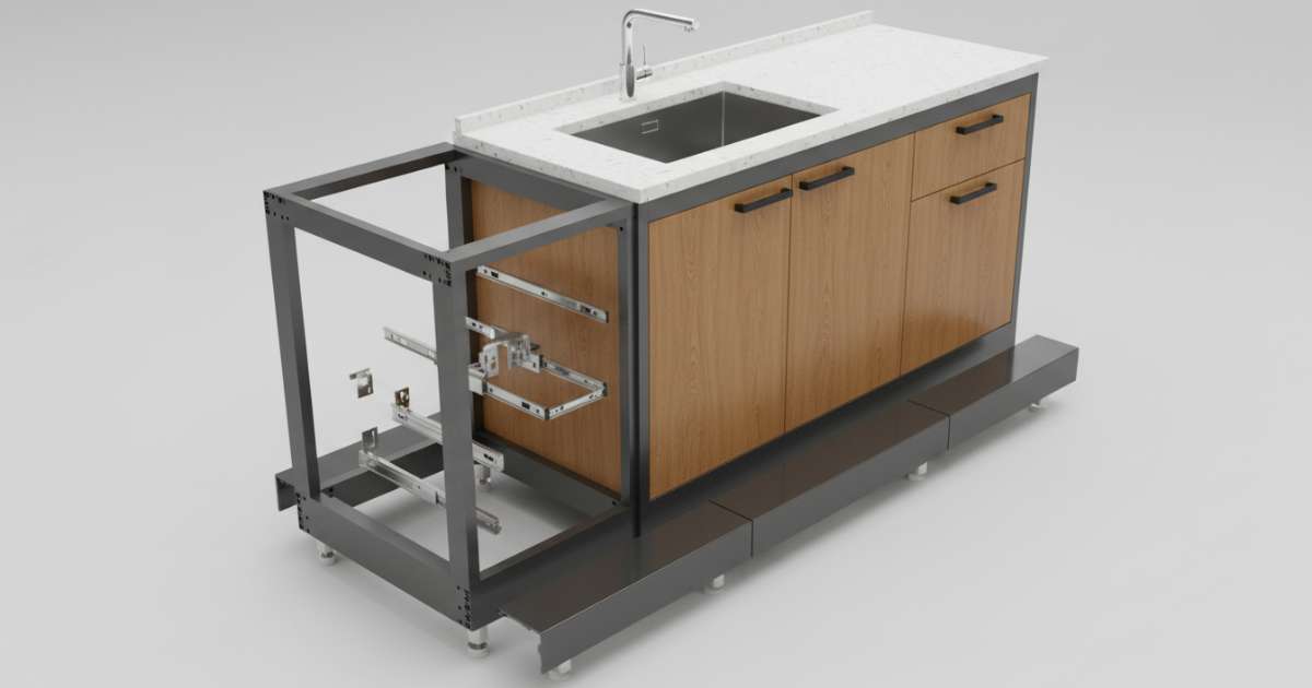 Đánh giá tủ bếp nhôm xingfa cao cấp với 10+ mẫu thiết kế đẹp 4 Các thành phần cấu tạo nên bộ tủ bếp nhôm Xingfa chất lượng