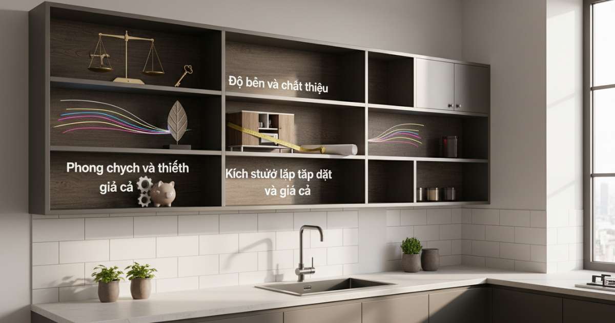 Các tiêu chí quan trọng khi lựa chọn kệ bếp treo tường