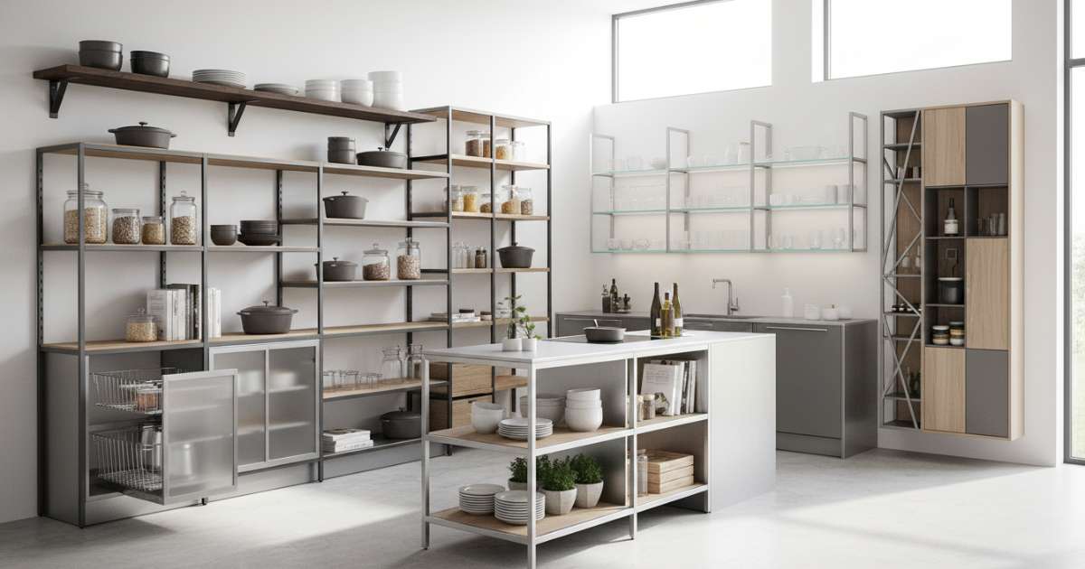 Gợi ý 12 mẫu kệ nhà bếp chịu lực tốt và thiết kế hiện đại