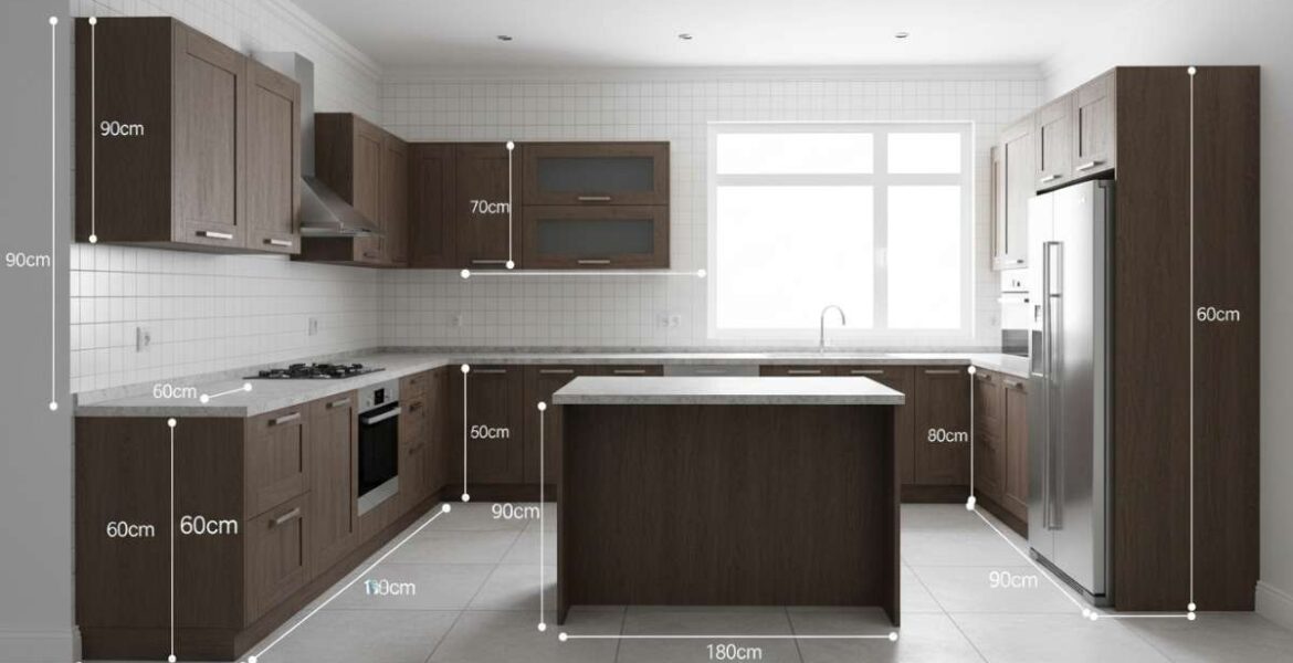 kích thước tủ bếp