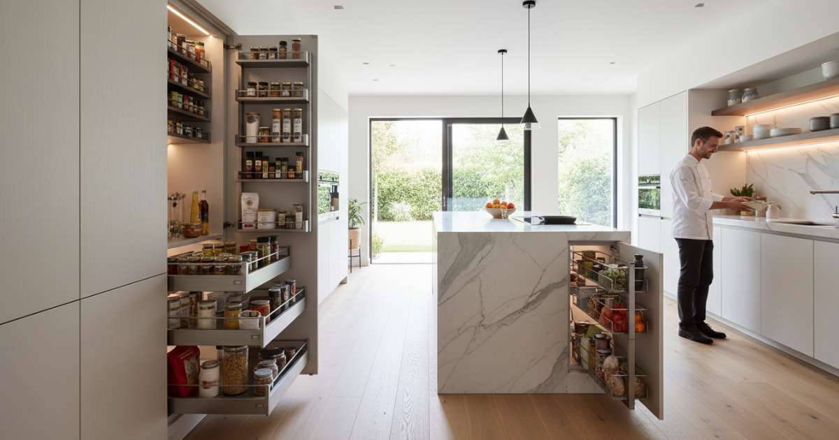 Lợi ích khi lắp đặt tủ kho Hafele cho không gian bếp
