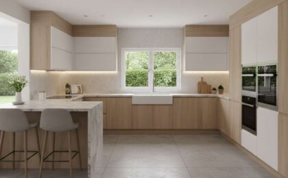 mẫu tủ bếp đẹp hình chữ l