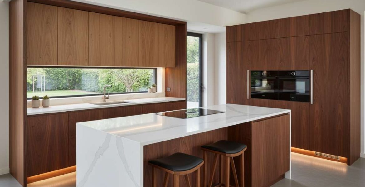 mẫu tủ bếp gỗ đẹp hiện đại