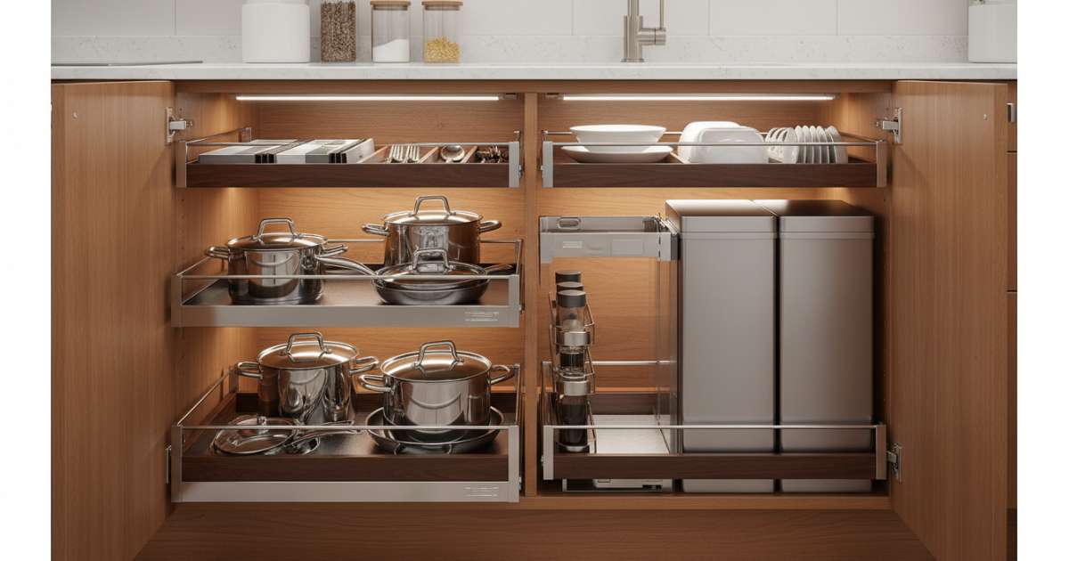10 mẫu phụ kiện tủ bếp thông minh giúp tối ưu không gian 4 phụ kiện tủ bếp