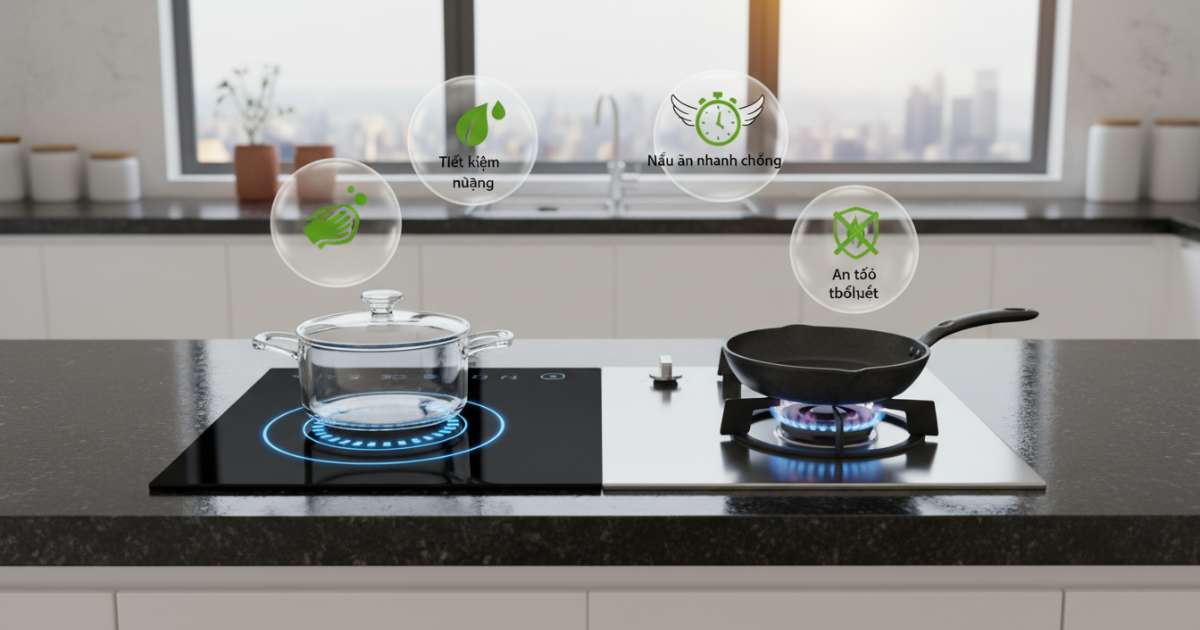 Review 4 lợi ích tuyệt vời khi sử dụng bếp ga điện kết hợp