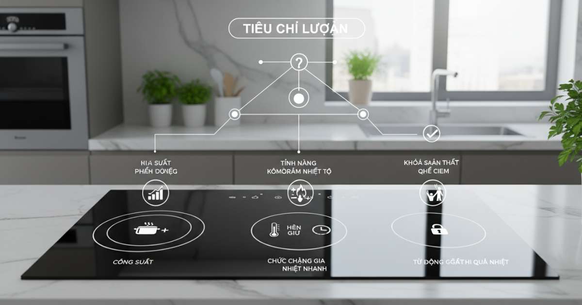 Tiêu chí chọn công suất và tính năng cho bếp từ 3 vùng nấu