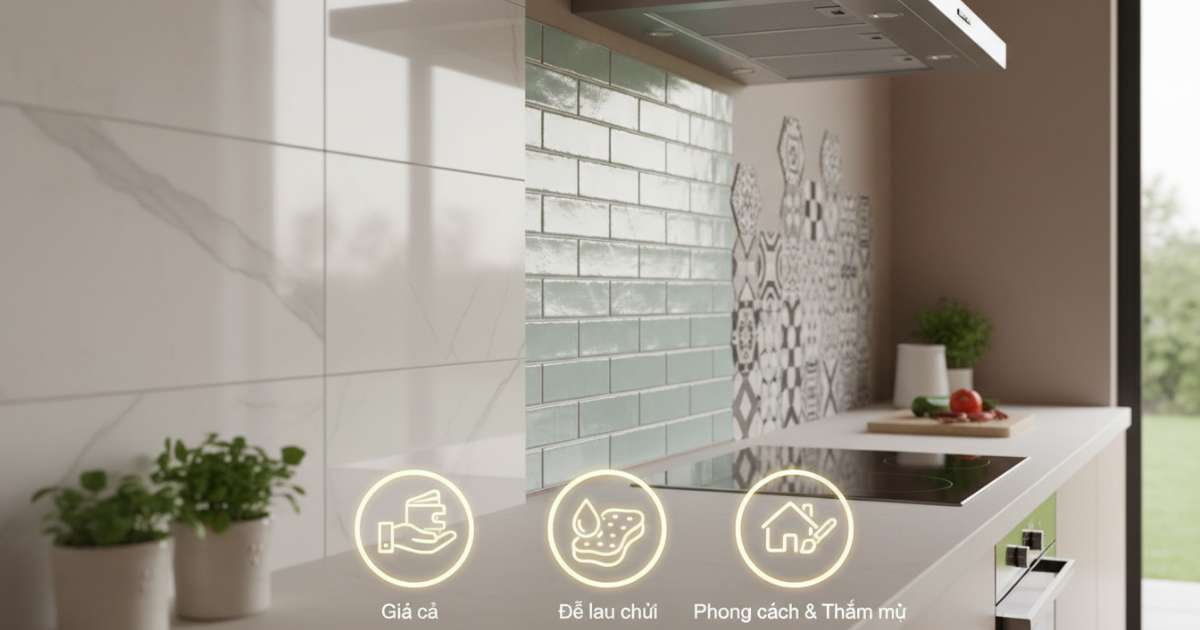 Tiêu chí lựa chọn gạch ốp bếp phù hợp với nhu cầu