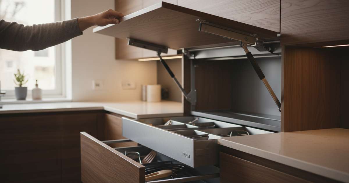 Trải nghiệm vận hành êm ái và bền bỉ của phụ kiện tủ bếp blum