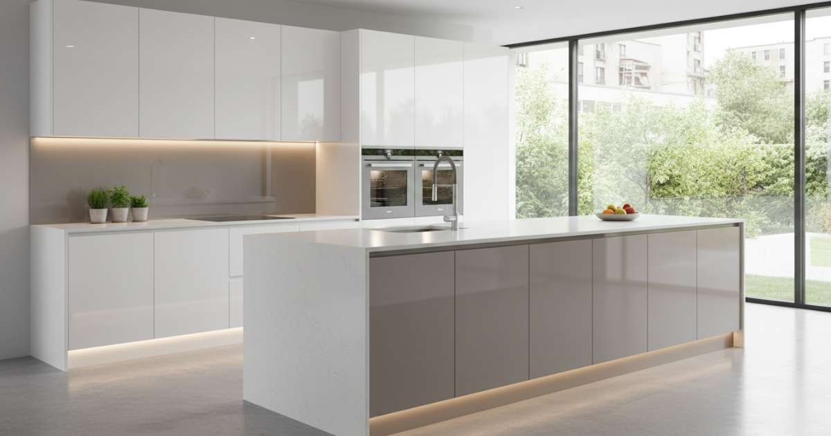 Top 10 Mẫu Tủ Bếp Acrylic Đẹp Hiện Đại Và Bền Bỉ Nhất Hiện Nay 2 tủ bếp acrylic