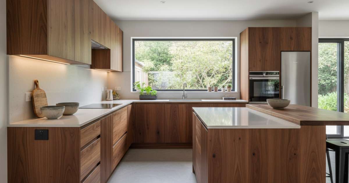 12 mẫu tủ bếp gỗ đẹp hiện đại giúp nâng tầm không gian sống 2 tủ bếp gỗ