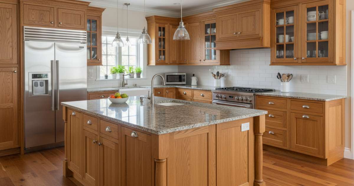 tủ bếp gỗ tự nhiên