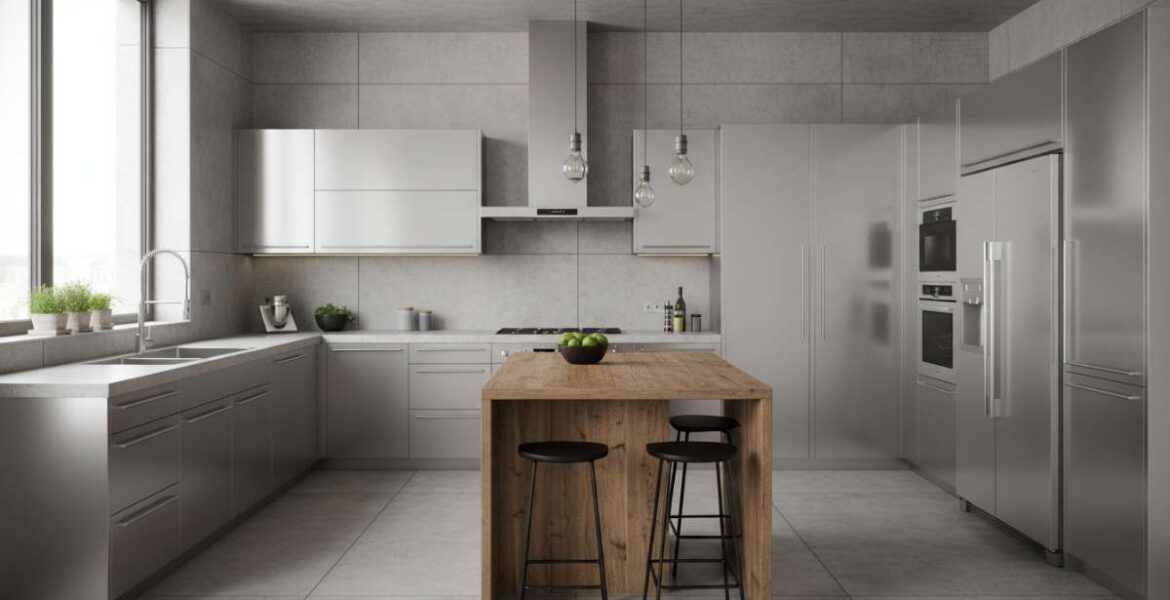 tủ bếp inox