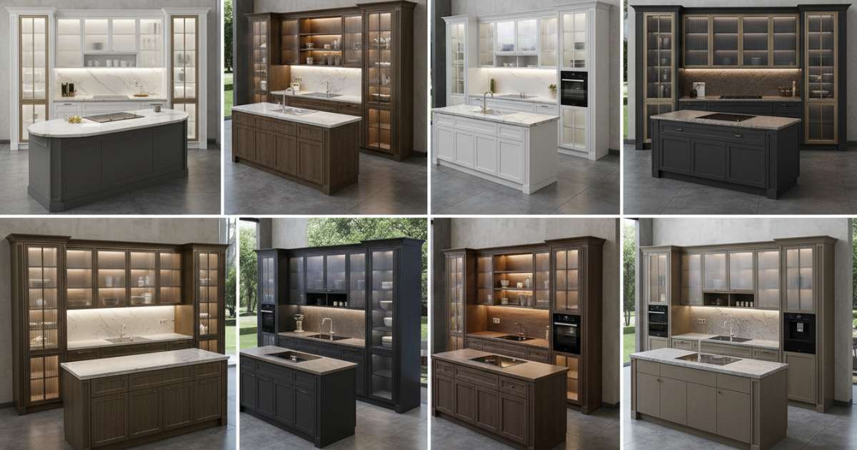 Tư vấn 15 mẫu tủ bếp nhôm cánh kính sang trọng và bền bỉ