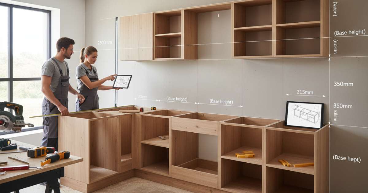 Xác định kích thước tiêu chuẩn khi đóng tủ bếp