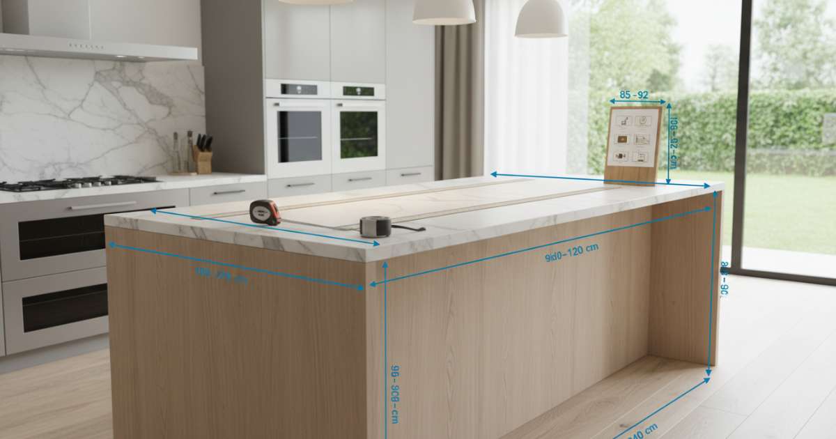 Các thông số kích thước đảo bếp tiêu chuẩn hiện nay