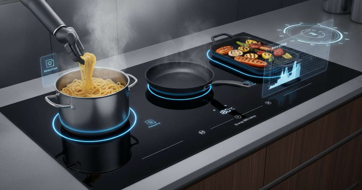 Các tính năng thông minh trên bếp từ 3 vùng nấu bosch