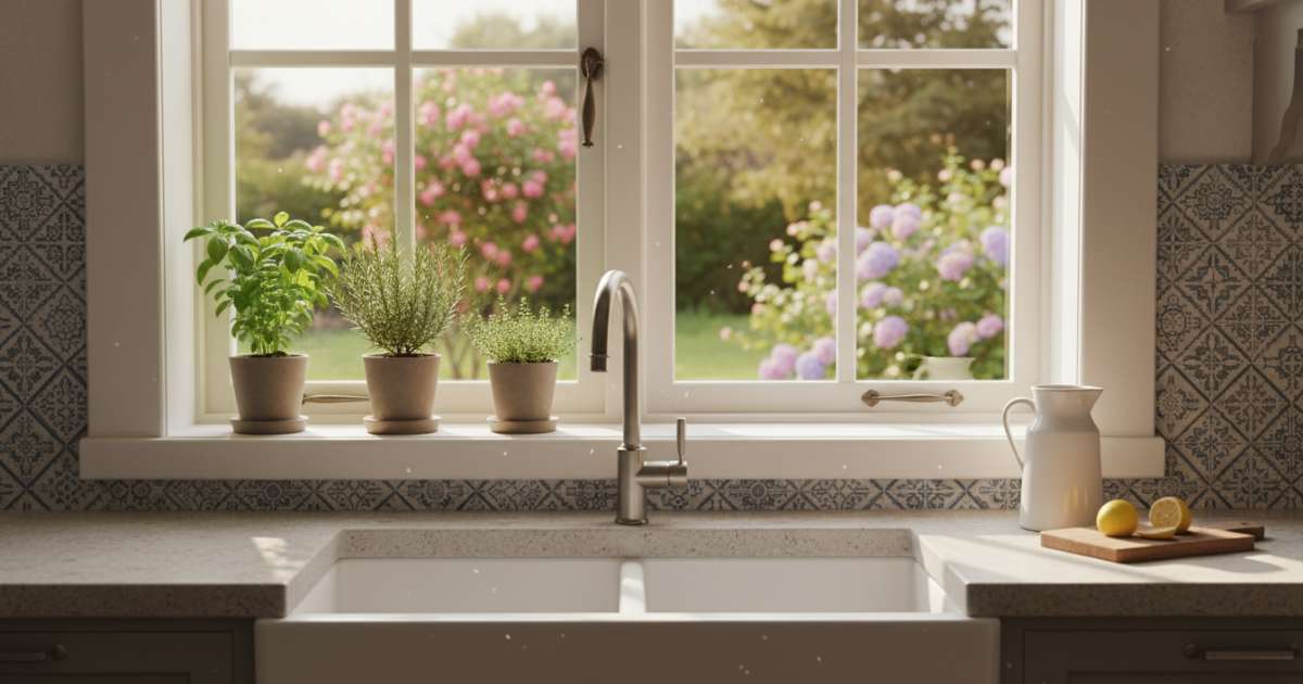 99+ Mẫu thiết kế cửa sổ bếp đẹp và hiện đại nhất năm 2026 2 cửa sổ bếp