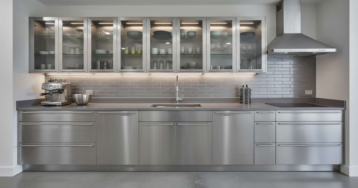 Cập nhật bảng giá tủ bếp inox cánh kính cao cấp năm 2026 2 giá tủ bếp inox cánh kính