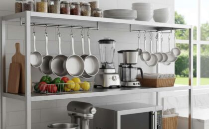 kệ inox nhà bếp