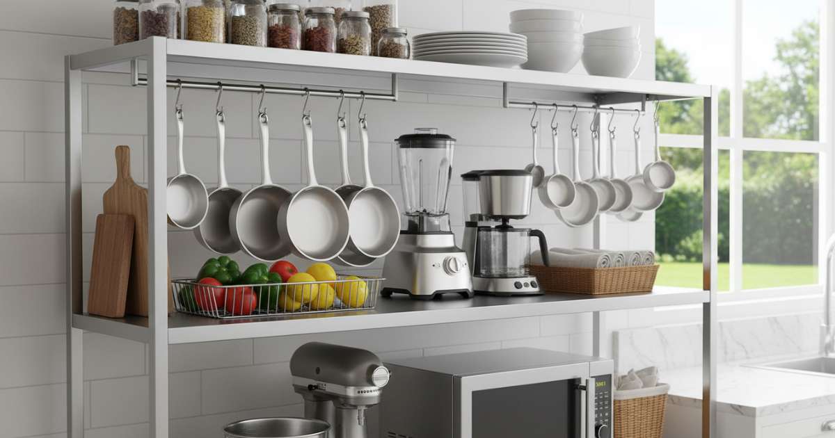 Kinh Nghiệm Chọn Mua Kệ Inox Nhà Bếp Bền Đẹp Và Rẻ Năm 2026 2 kệ inox nhà bếp