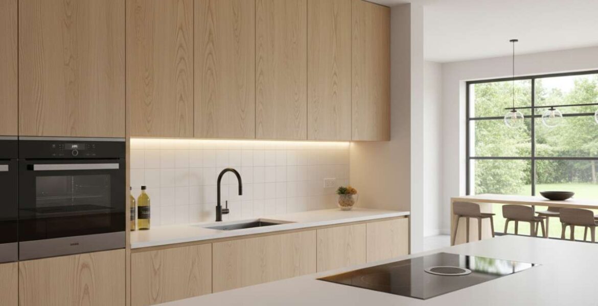 kích thước tủ bếp trên