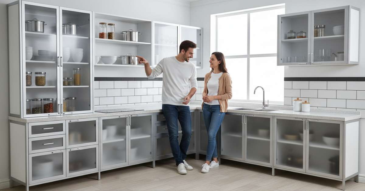 Kinh nghiệm lựa chọn tủ bếp nhôm kính giá rẻ chất lượng