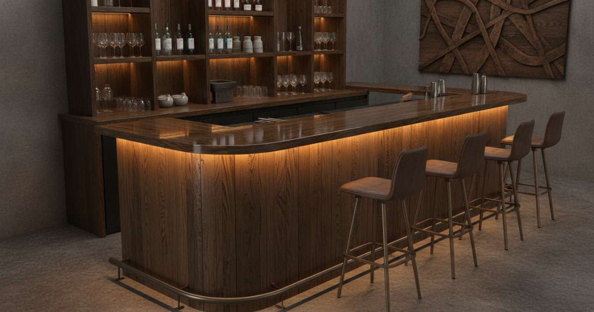 Khám Phá 99+ Mẫu Quầy Bar Gỗ Đẹp Hiện Đại Nhất Năm 2026 2 mẫu quầy bar gỗ đẹp