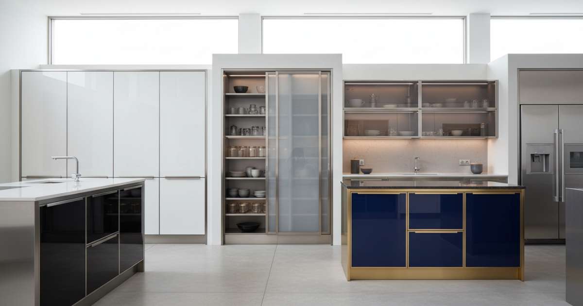 Top 10 mẫu tủ bếp inox cánh acrylic đẹp, bền nhất năm 2026 4 Phân loại các dòng tủ bếp inox cánh acrylic phổ biến
