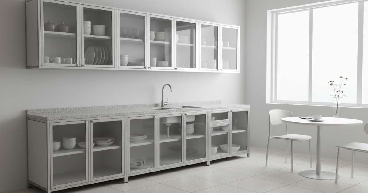 tủ bếp nhôm kính giá rẻ