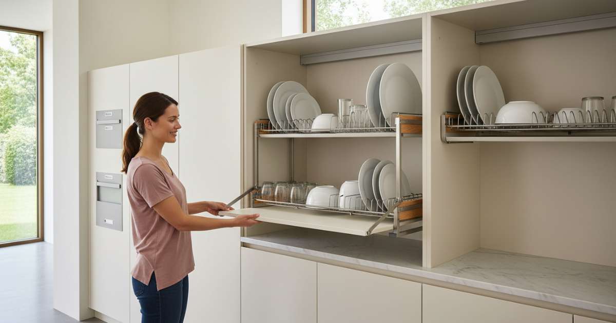Kích thước giá bát nâng hạ: Thông số kỹ thuật chuẩn nhất 2026 4 Ưu điểm khi lựa chọn đúng kích thước giá bát nâng hạ cho tủ bếp
