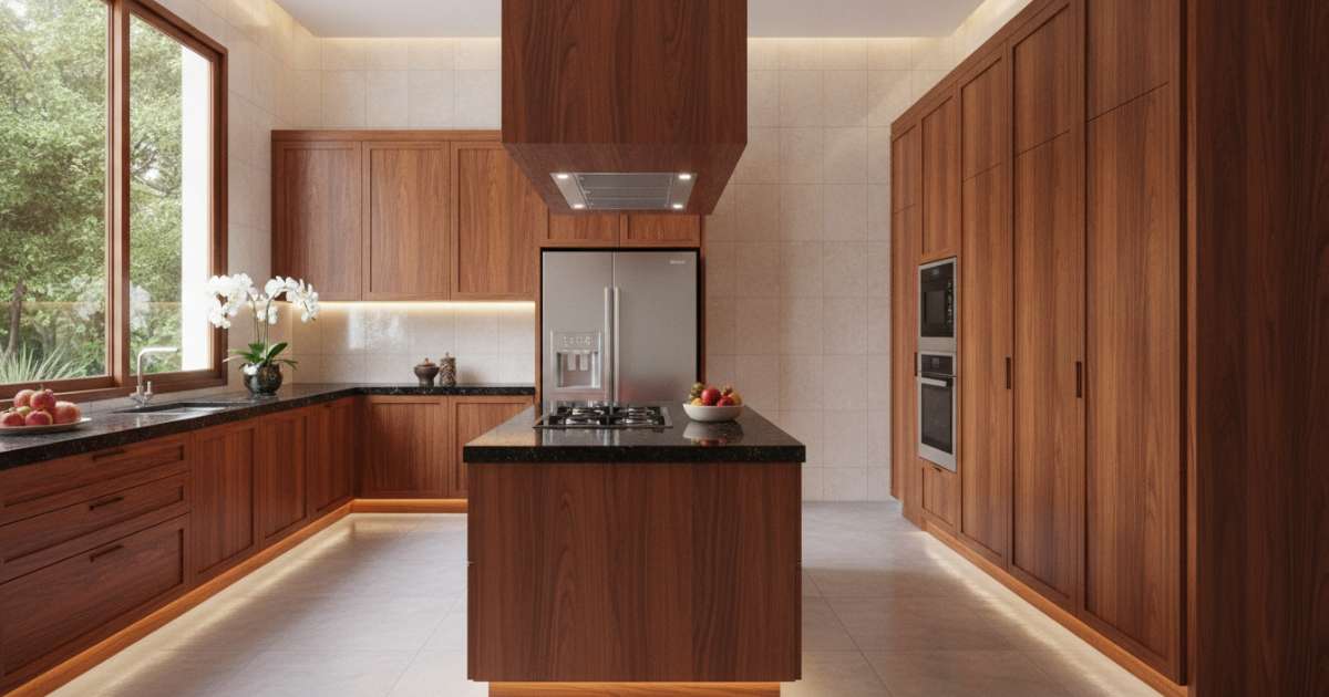 Ưu điểm nổi bật khi sử dụng tủ bếp gỗ gõ đỏ