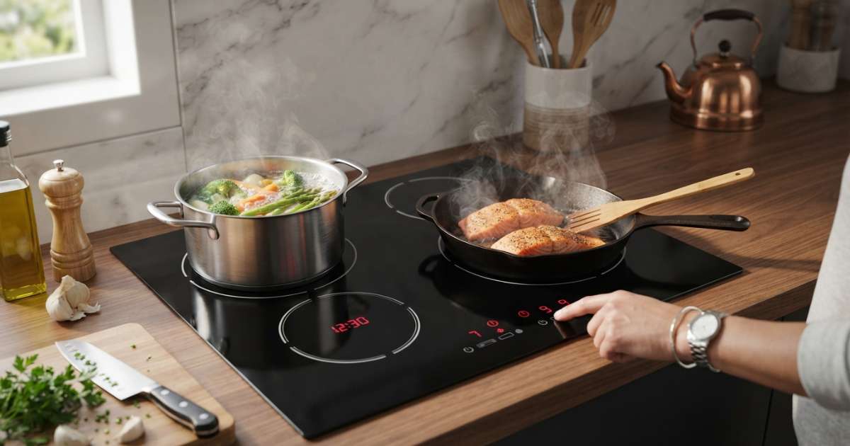 Tổng hợp các mẫu bếp từ 2 vùng nấu hiện đại nhất năm 2025 2 bếp từ 2 vùng nấu