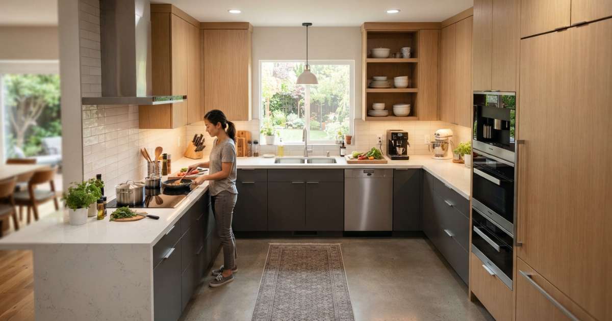 Tổng hợp các mẫu bếp chữ u đẹp và hiện đại nhất năm 2026 5 Lưu ý quan trọng khi thi công bep chu u