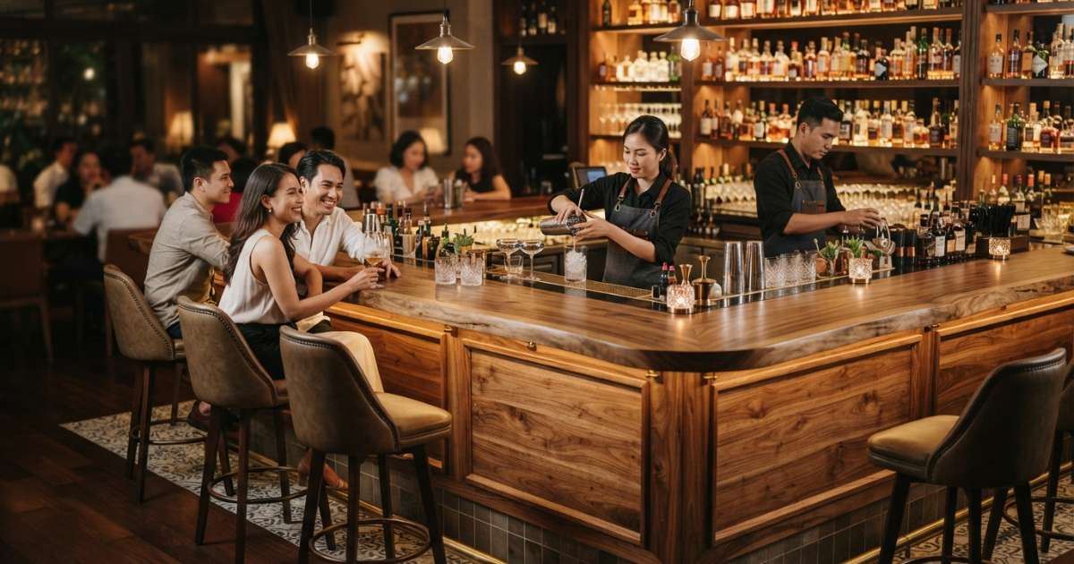 Khám Phá 99+ Mẫu Quầy Bar Gỗ Đẹp Hiện Đại Nhất Năm 2026 4 mẫu quầy bar gỗ đẹp