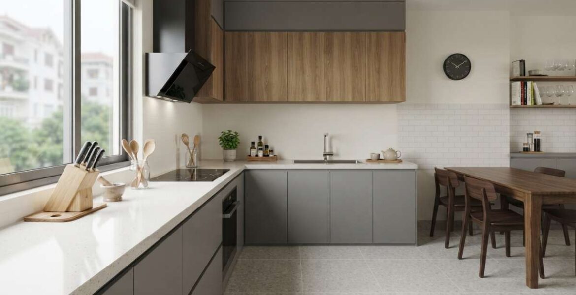 nhà bếp hiện đại đơn giản