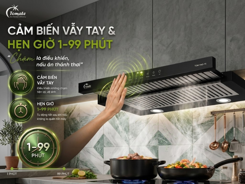 Cảm biến vẫy tay - hẹn giờ linh hoạt