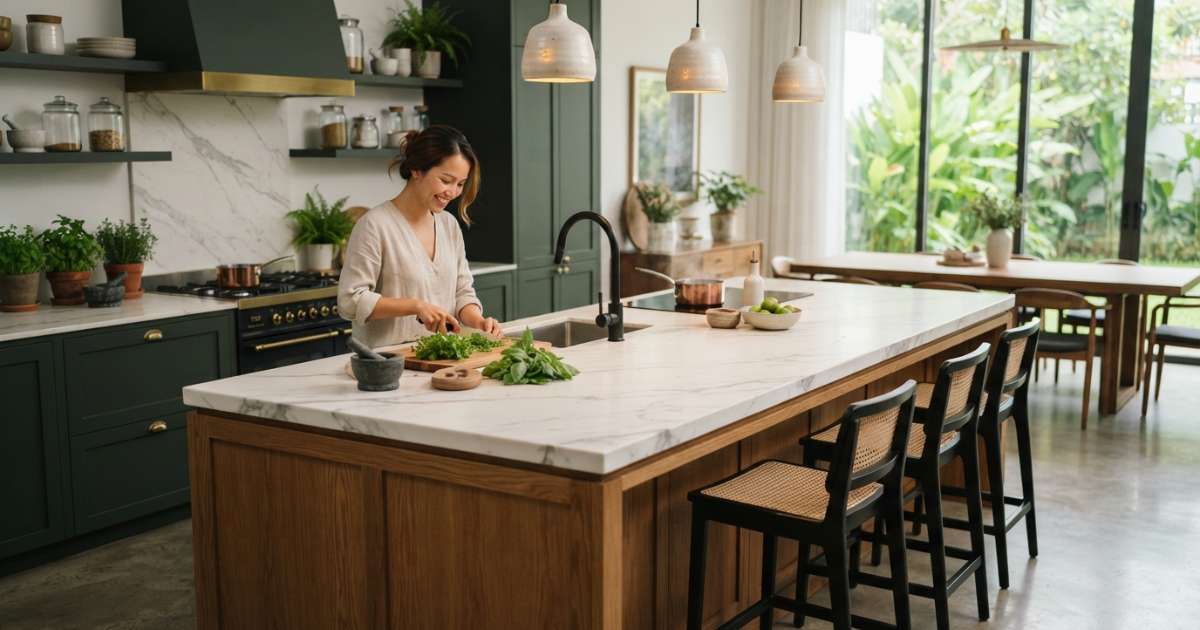bàn đảo bếp đẹp
